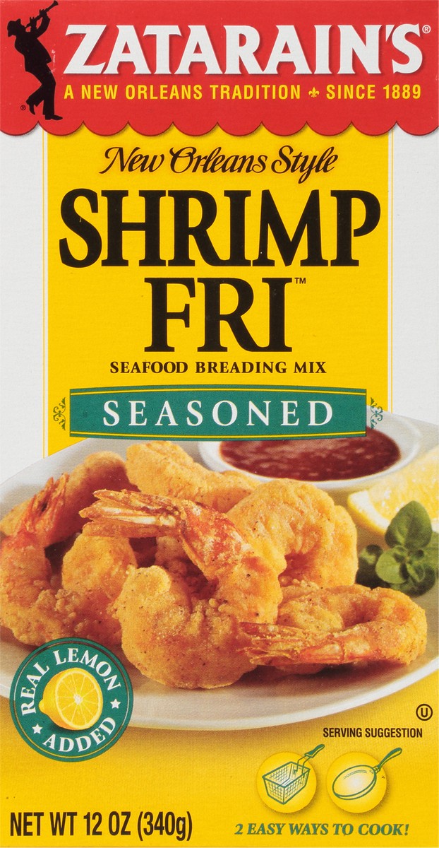 slide 9 of 9, Zatarain's Shrimp Fri Seasoned New Orleans Style Seafood Breading Mix 12 oz, 12 oz