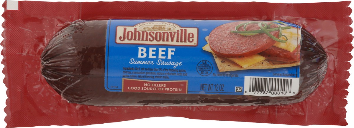 slide 7 of 9, Johnsonville Beef Recipe Snack Summer Sausage - 12oz, 12 oz
