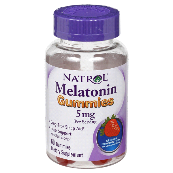 slide 1 of 1, Natrol Melatonin 5 Mg Straweberry Gummies, 60 ct