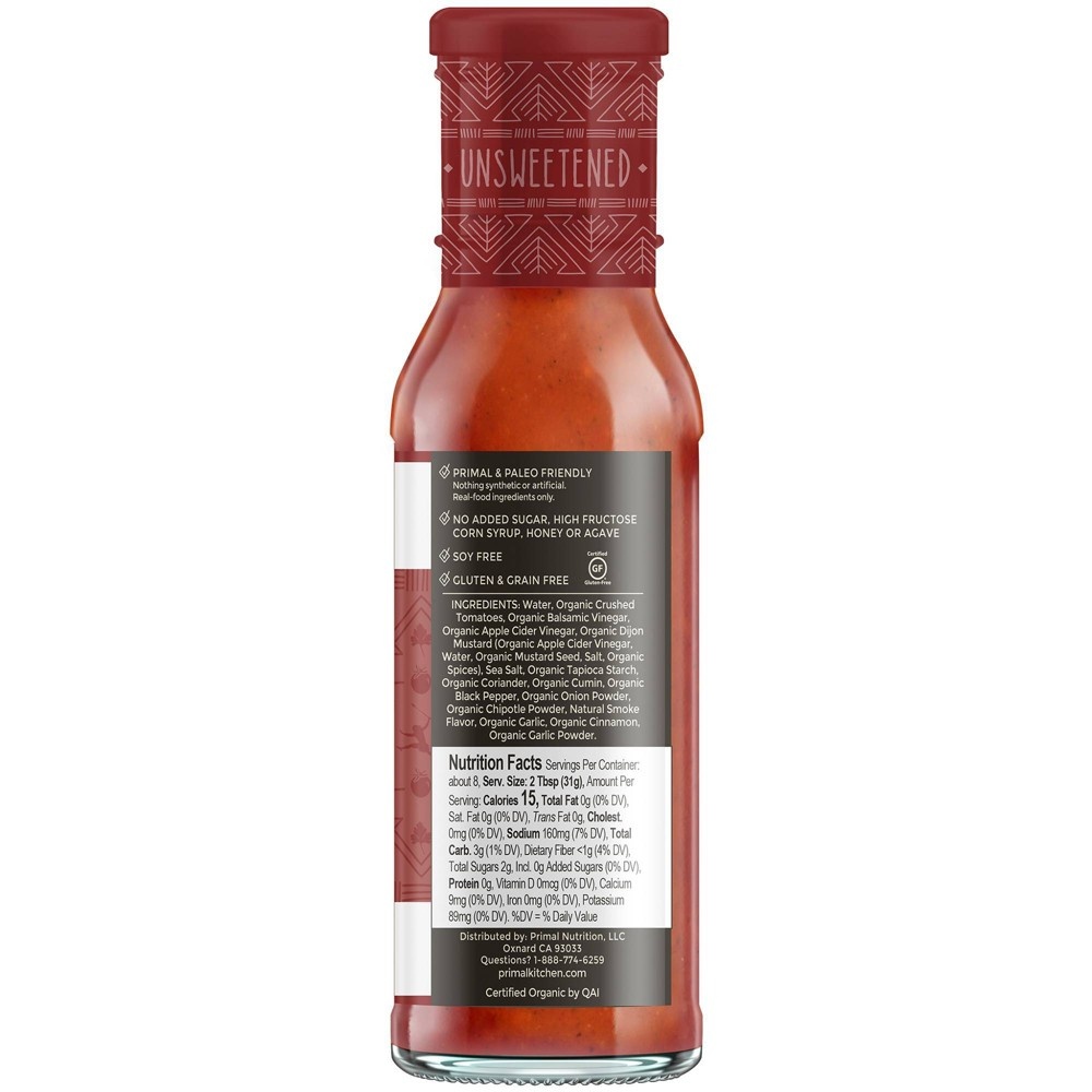 Primal Kitchen Organic Unsweetened Classic BBQ Sauce 8.5 Oz | Shipt