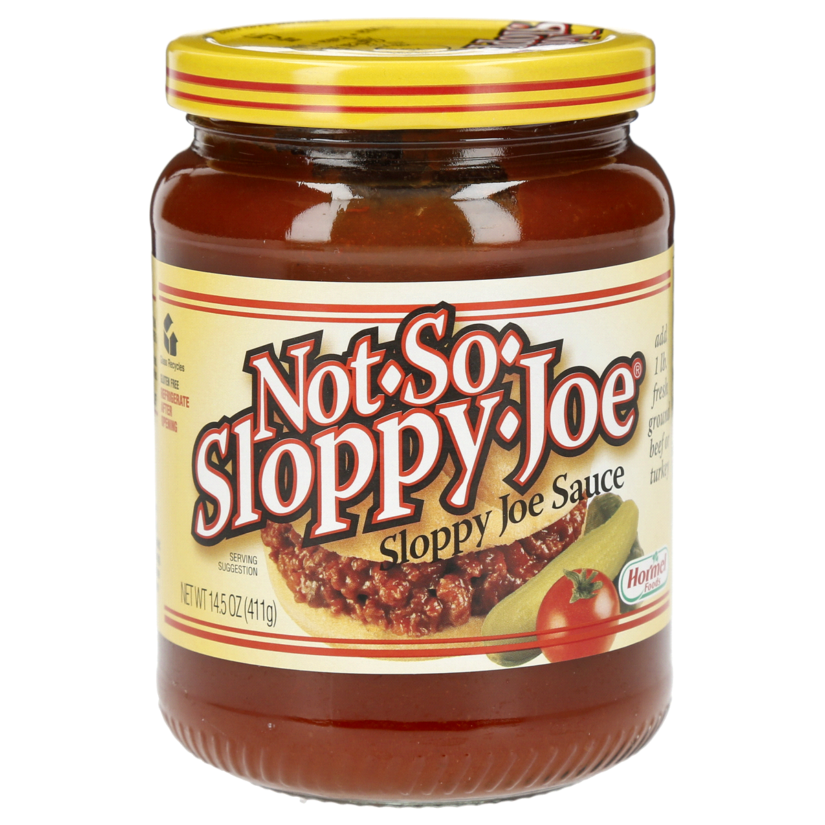 slide 1 of 4, Hormel Not-So-Sloppy-Joe Sloppy Joe Sauce, 14.5 oz