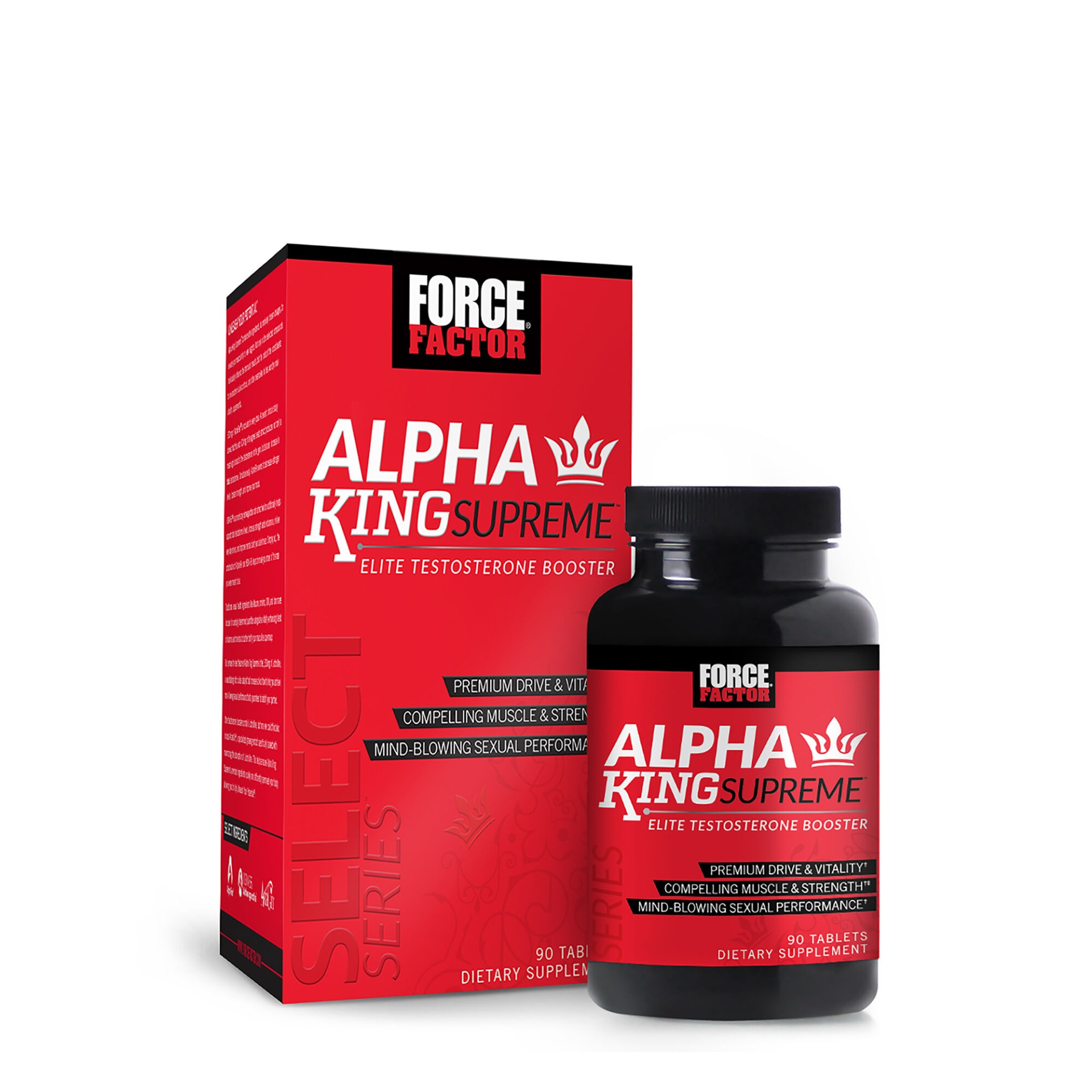 slide 1 of 1, Force Factor Alpha King Supreme Elite Testosterone Booster, 90 ct