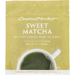 Central Market Sweet Matcha Tea Powder in Individial Packets