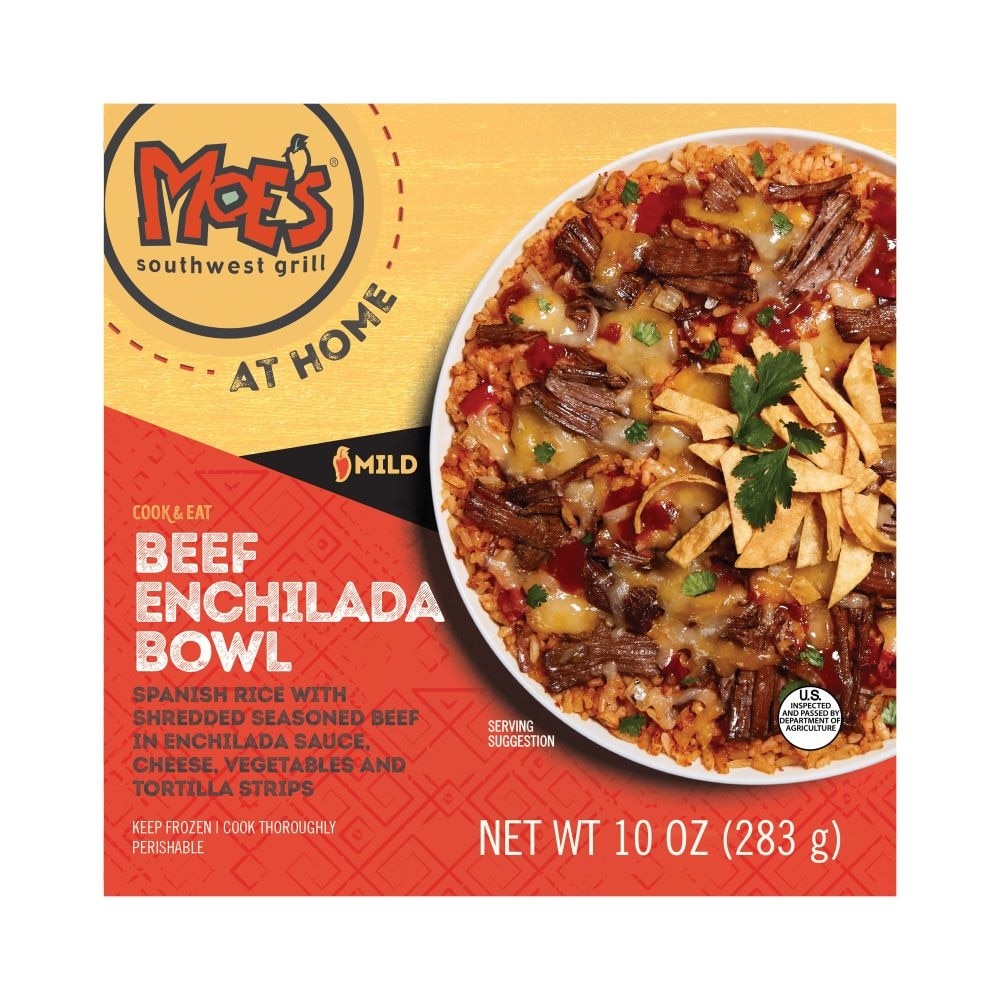 slide 1 of 1, Moe's Beef Enchilada Bowl Frozen Meal, 10 oz