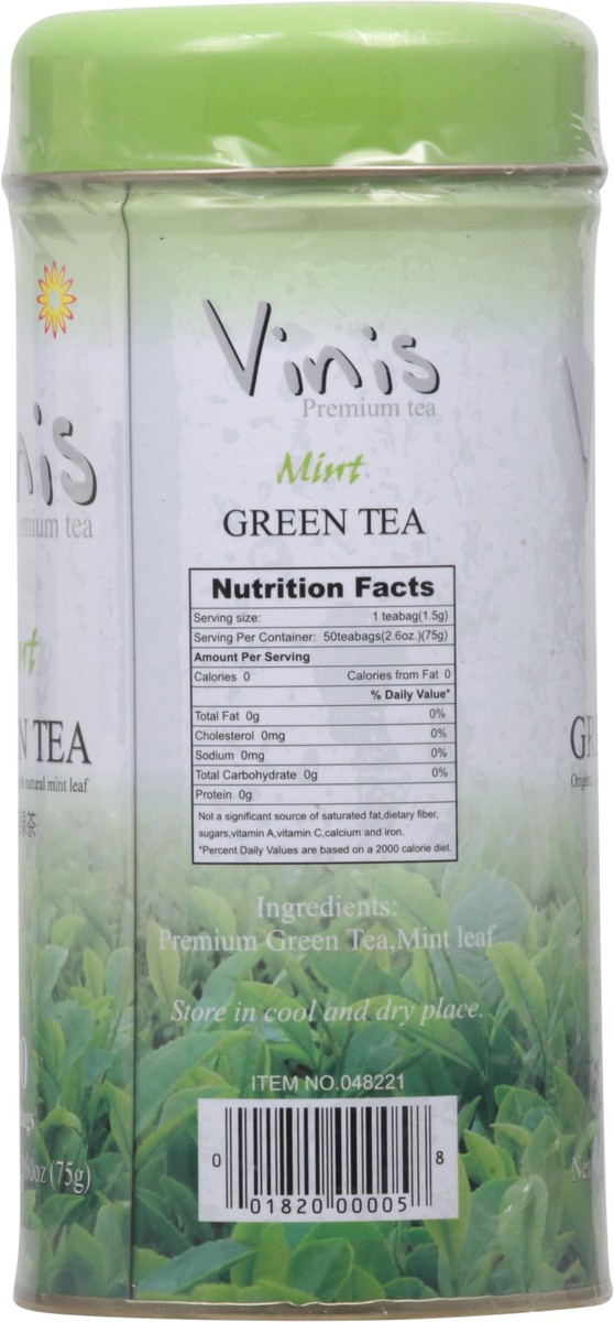 slide 2 of 11, Vinis Mint Green Tea - 50 ct, 50 ct