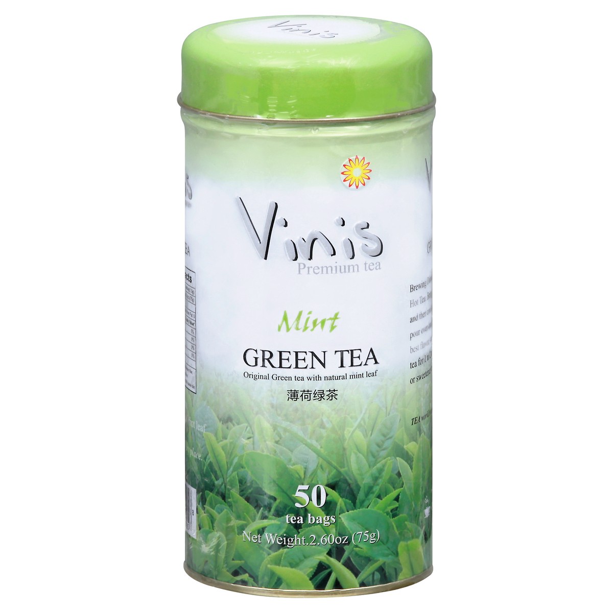 slide 6 of 11, Vinis Mint Green Tea - 50 ct, 50 ct