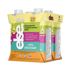 Else Kids Plant-Powered Complete Nutrition Vanilla Flavor Shake 4 - 8 fl oz Cartons
