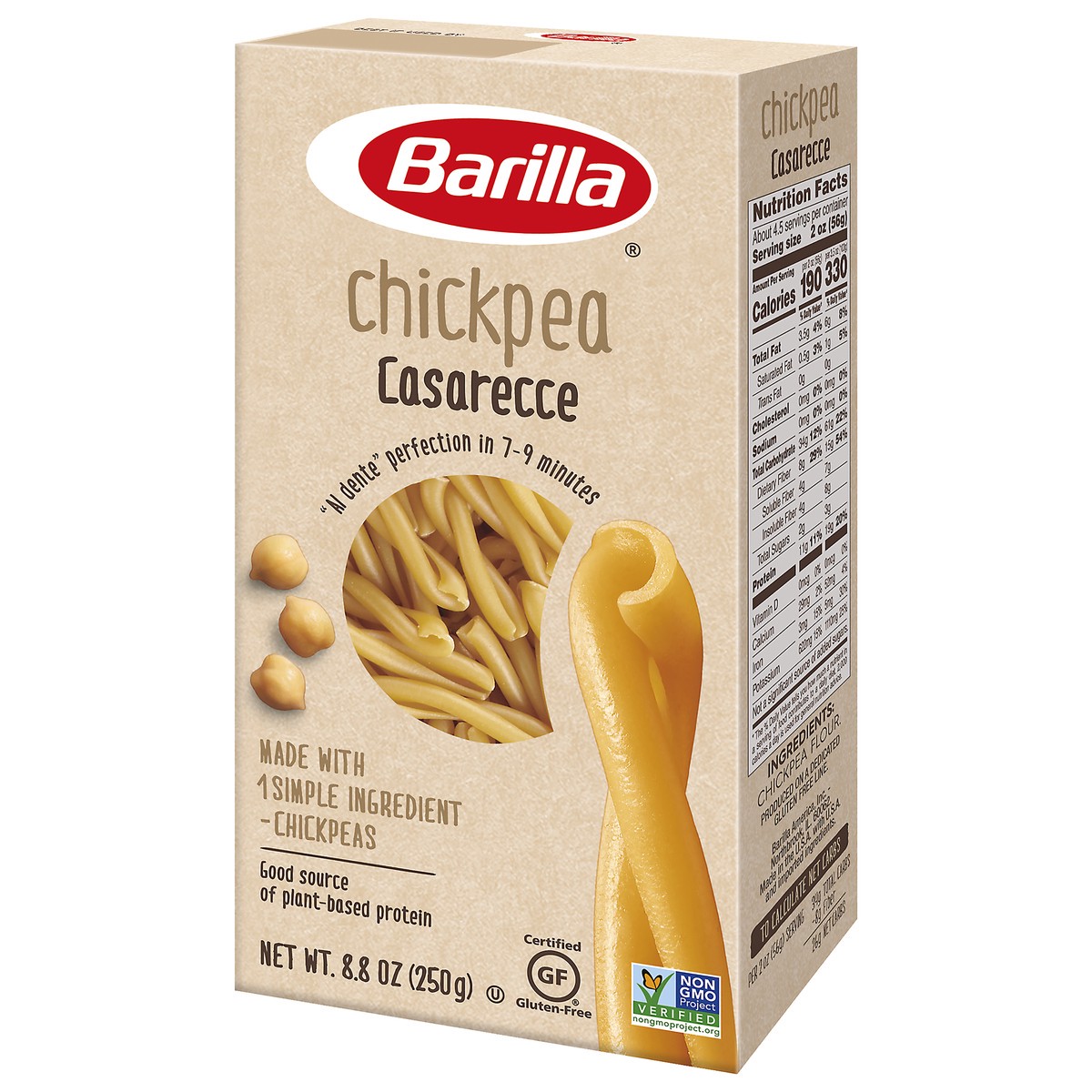 slide 3 of 11, Barilla Chickpeas Legume Casarecce, 8.8 oz