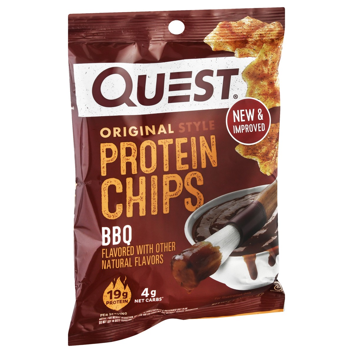slide 2 of 9, Quest Protein Chips BBQ, 1.125 oz
