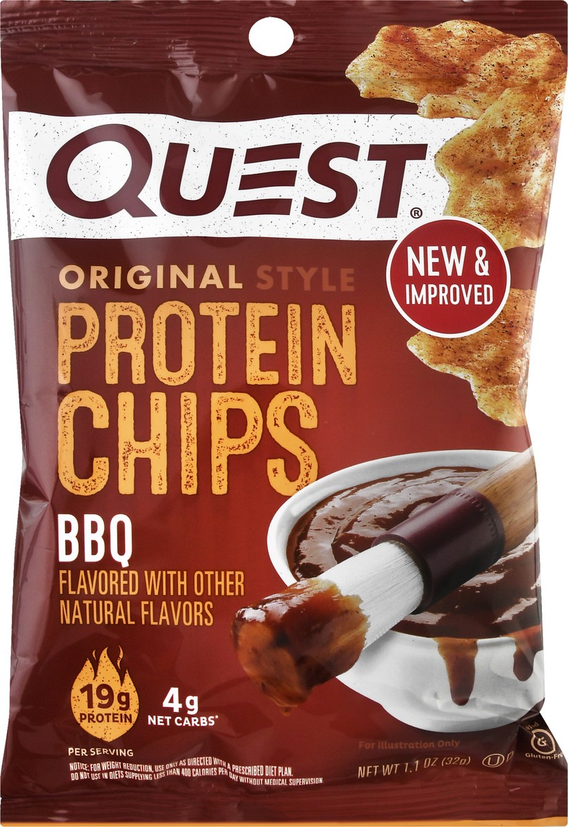 slide 1 of 9, Quest Protein Chips BBQ, 1.125 oz