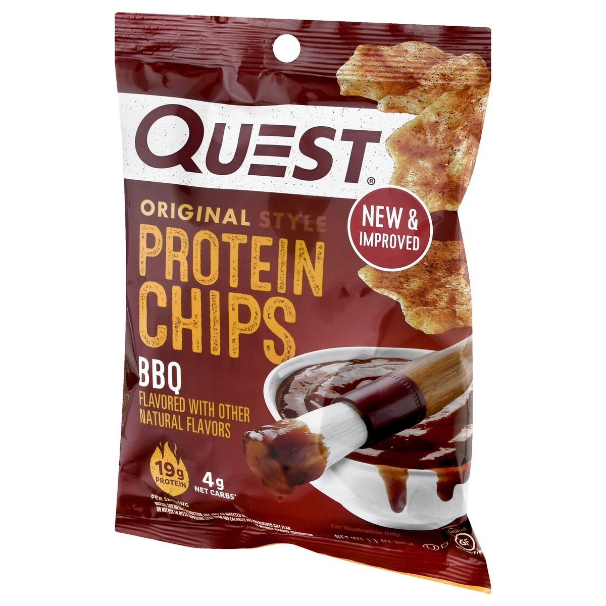 slide 3 of 9, Quest Protein Chips BBQ, 1.125 oz