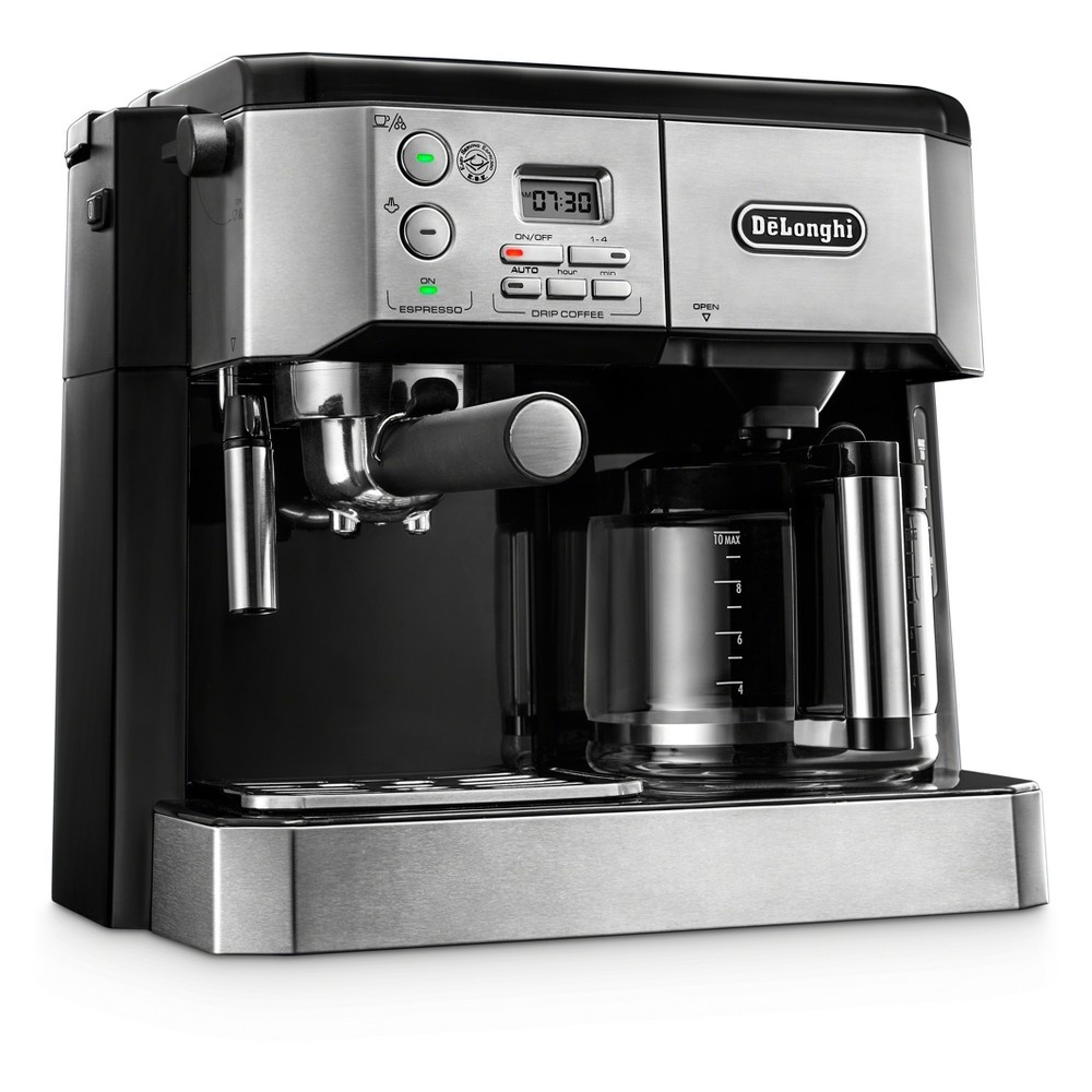 slide 2 of 7, DeLonghi Combination Pump Espresso and 10-Cup Drip Coffee Machine with Advanced Cappuccino System, 1 ct