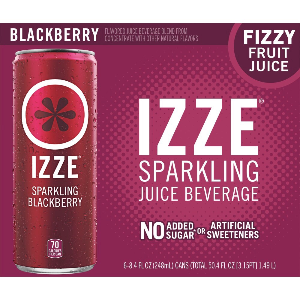 slide 6 of 6, Izze Sparkling Blackberry Sparkling Juice Beverage, 6 ct; 8.4 oz