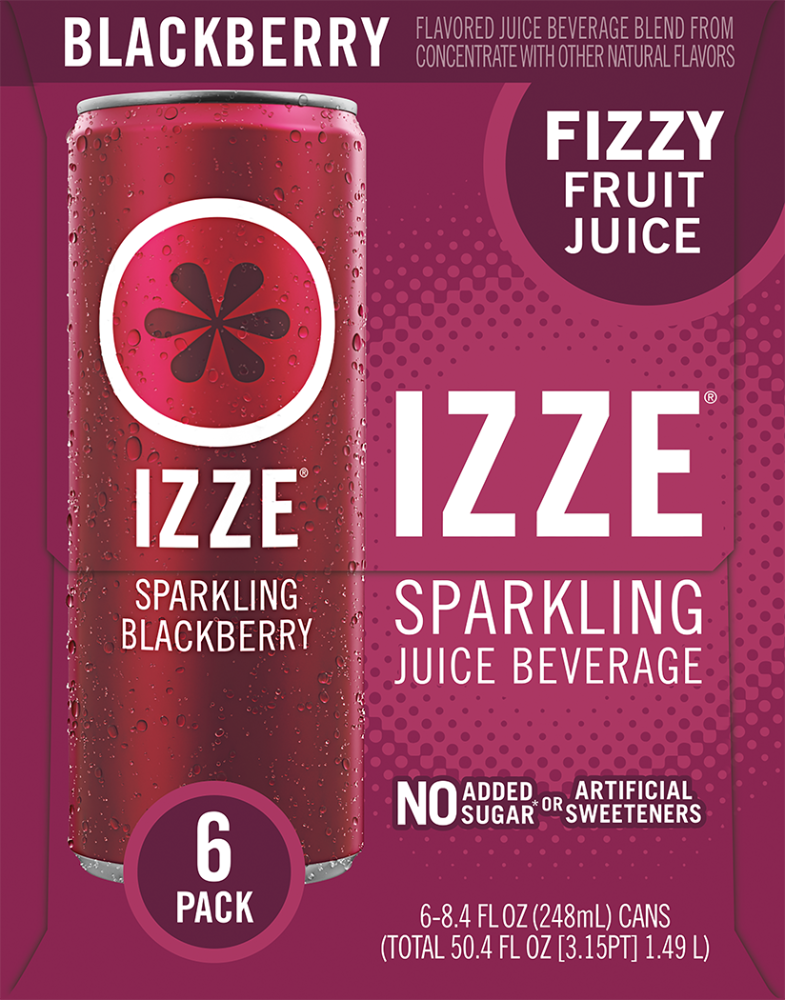 slide 2 of 6, Izze Sparkling Blackberry Sparkling Juice Beverage, 6 ct; 8.4 oz