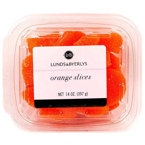 slide 1 of 1, L&B Orange Slices Candy, 14 oz