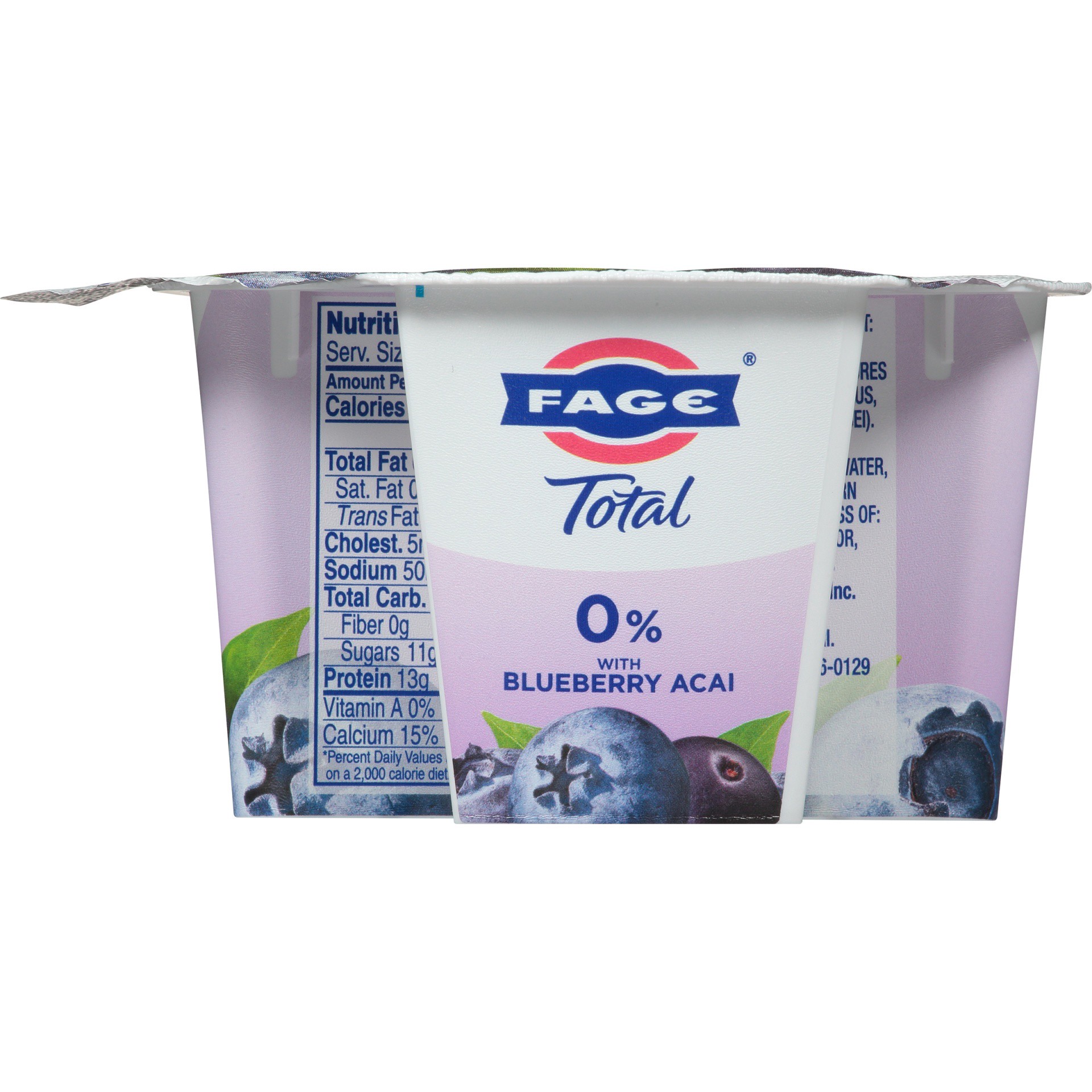 slide 2 of 6, Fage Fat-Free Greek Yogurt With Blueberry Acai, 5.3 oz