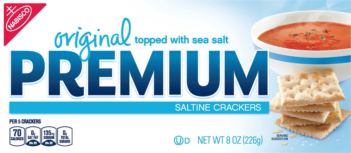 slide 7 of 8, Premium Original Saltine Crackers, 8 oz, 8 oz