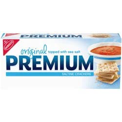 Premium Original Saltine Crackers, Lunch Snacks, 8 oz