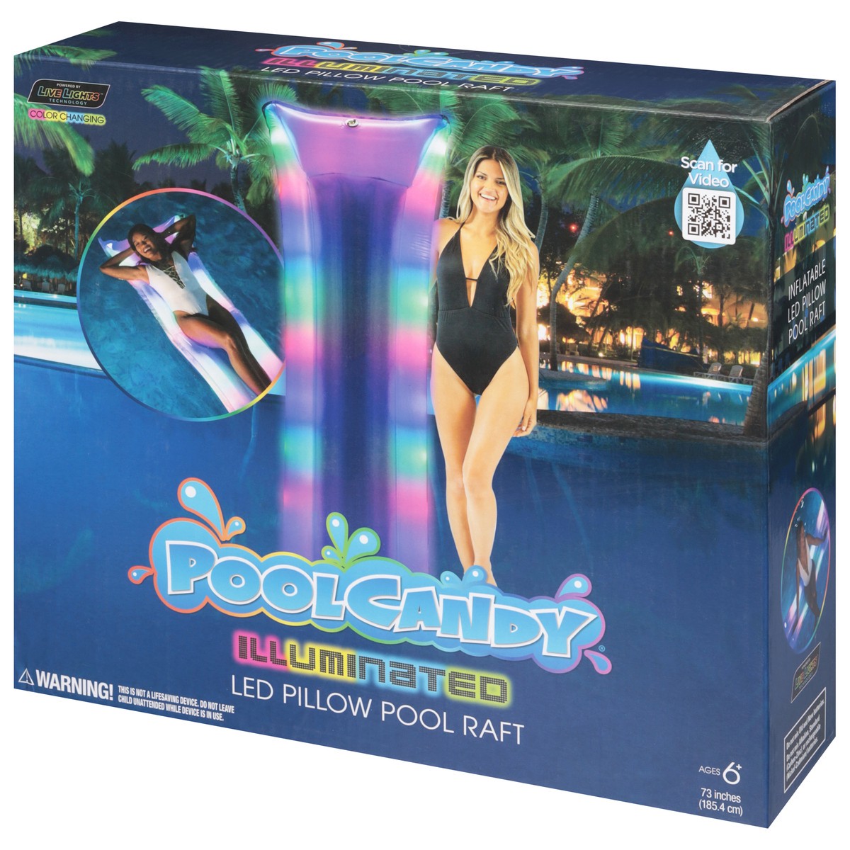 slide 3 of 4, Pool Led Pillow Pool Raft - EA, 1 ct