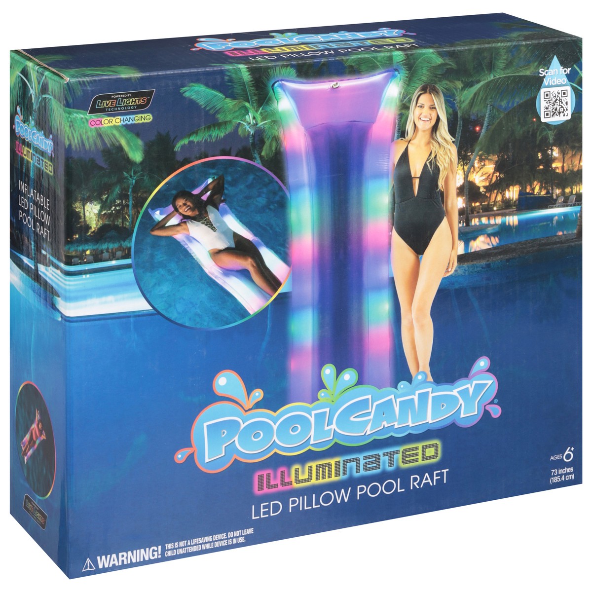 slide 2 of 4, Pool Led Pillow Pool Raft - EA, 1 ct
