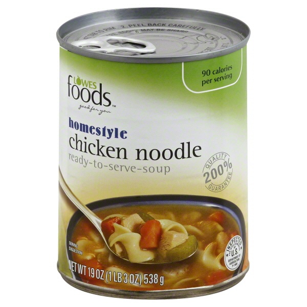 slide 1 of 1, Lowes Foods Homestyle Soup Chicken Noodle, 19 oz