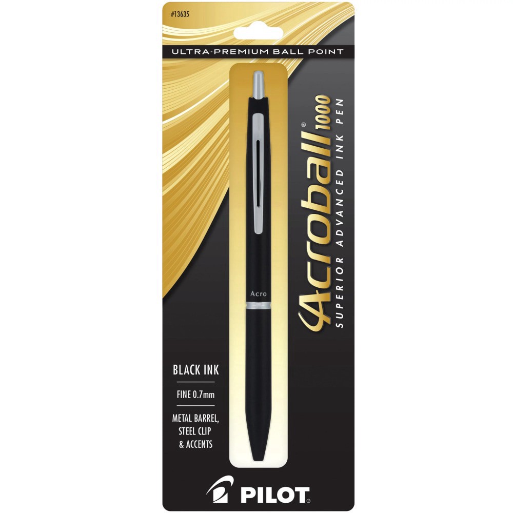 slide 1 of 2, Pilot Acroball 1000 Fine Point Pen - Black, 1 ct