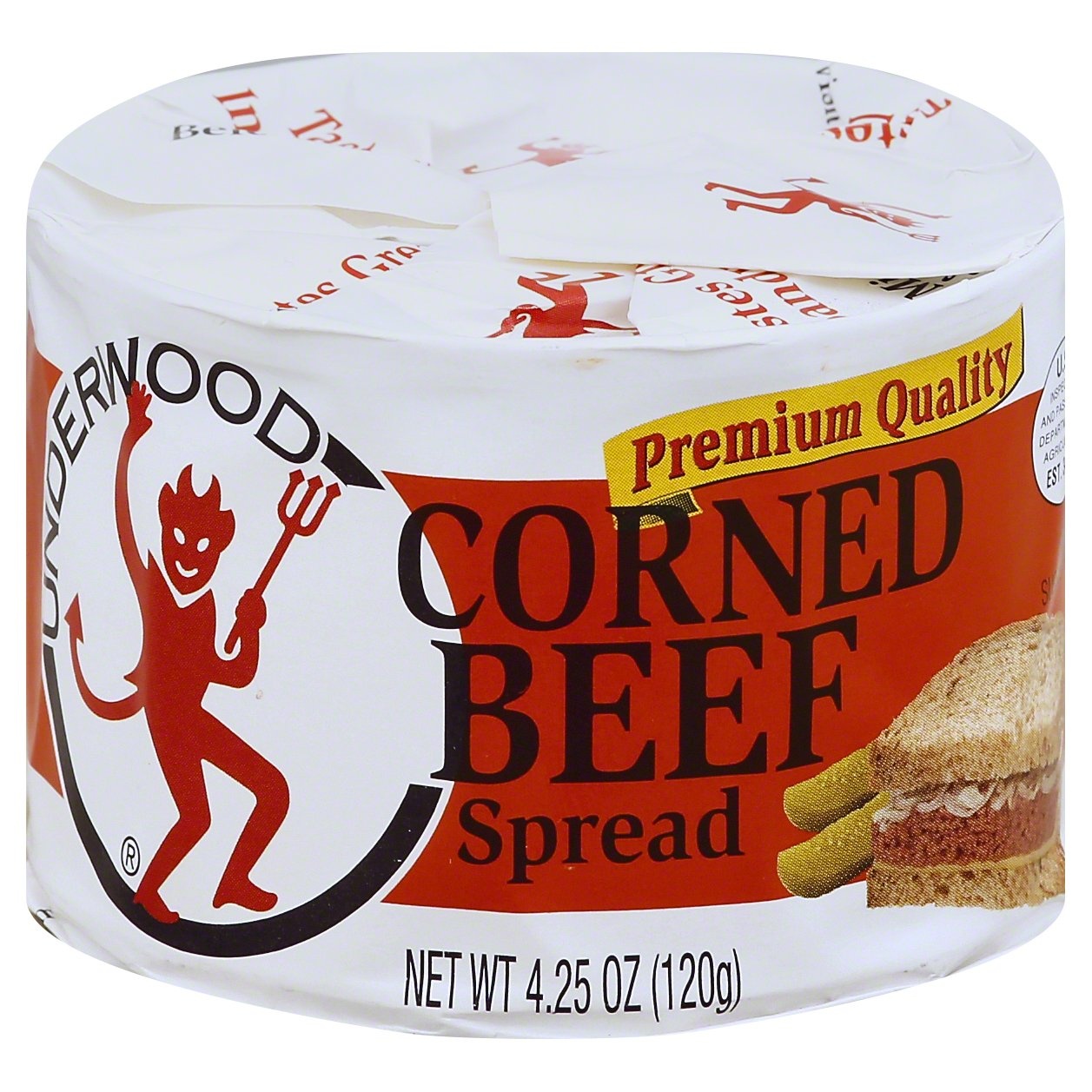 slide 1 of 4, Underwood Corned Beef Spread, 4.25 oz
