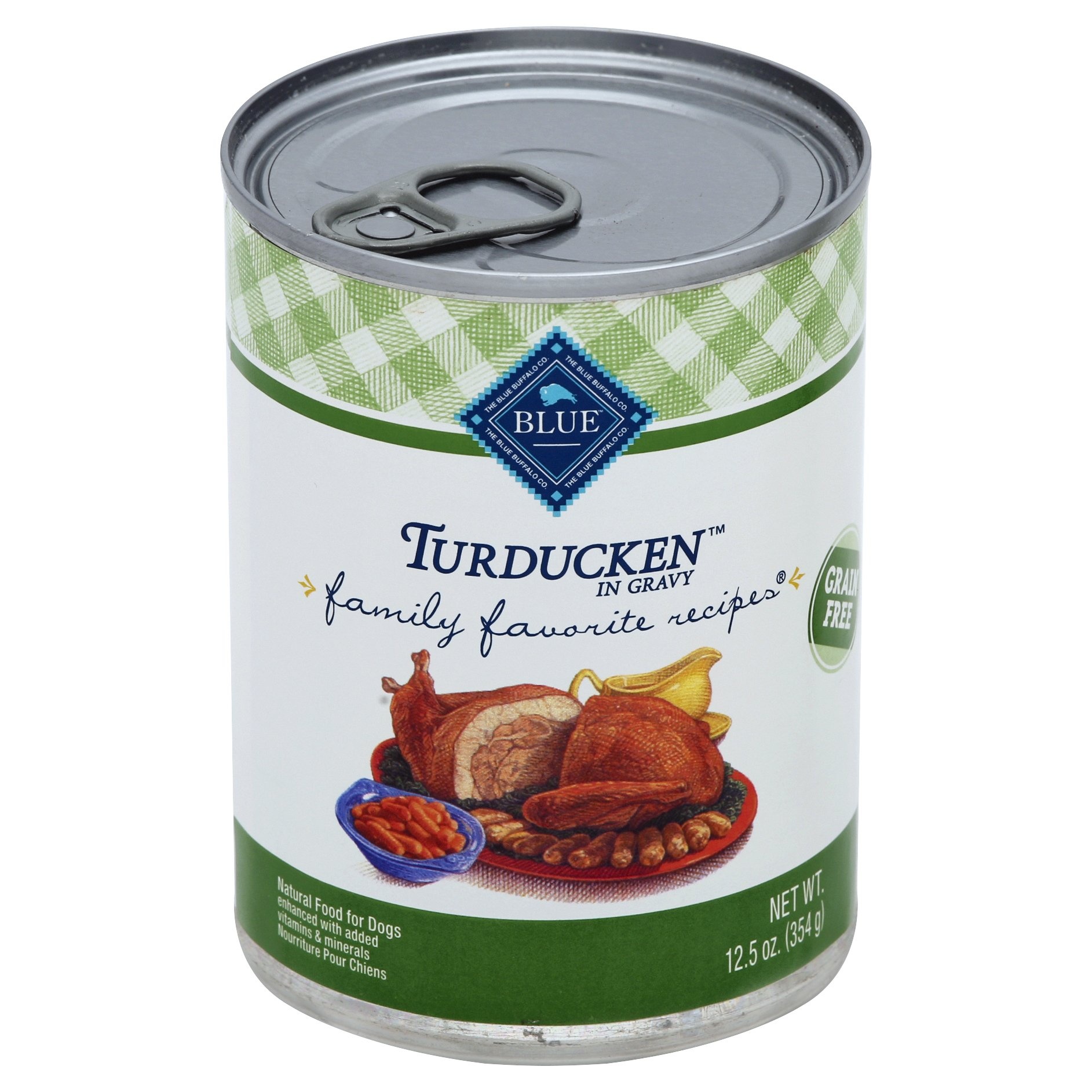 slide 1 of 1, Blue Buffalo Blue Dog Food Family Favorite Recipes Turducken, 12.5 oz