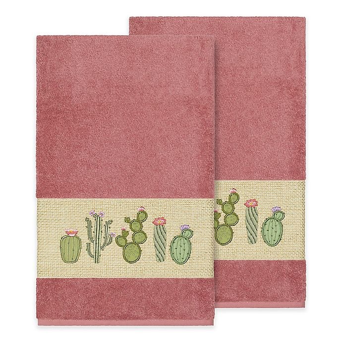 slide 1 of 2, Linum Home Textiles Mila Bath Towels - Tea Rose, 2 ct