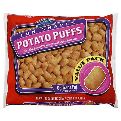 slide 1 of 1, Hill Country Fare Potato Puffs Value Pack, 80 oz