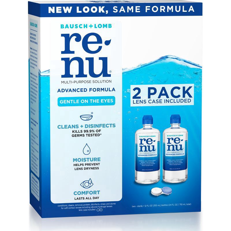 slide 6 of 6, renu Twin Pack Advanced Formula Multi-Purpose Solution 2 ea, 2 ct