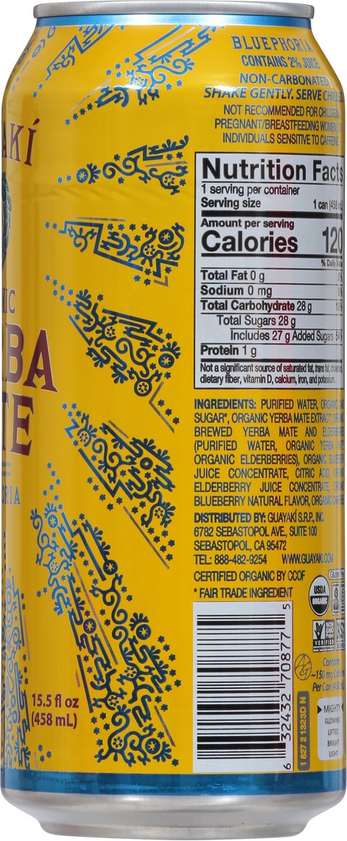 slide 8 of 9, Guayaki Yerba Mate Bluephoria Org - 15.5 oz, 15.5 oz