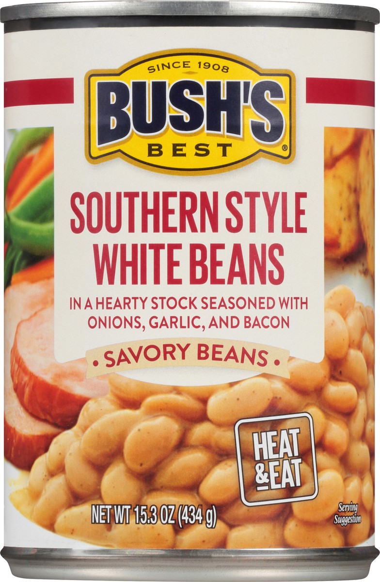 slide 7 of 8, Bush's Best Southern Style White Beans, 15.3 oz