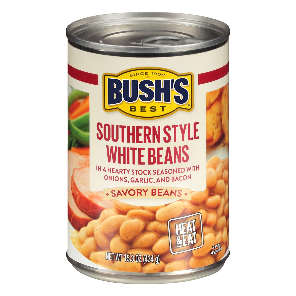 slide 1 of 8, Bush's Best Southern Style White Beans, 15.3 oz