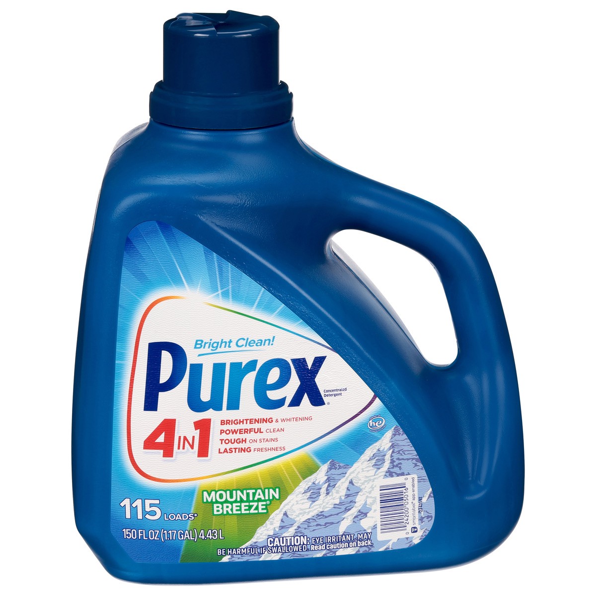 slide 1 of 3, Purex 4 in 1 Concentrated Mountain Breeze Detergent 150 fl oz, 150 fl oz