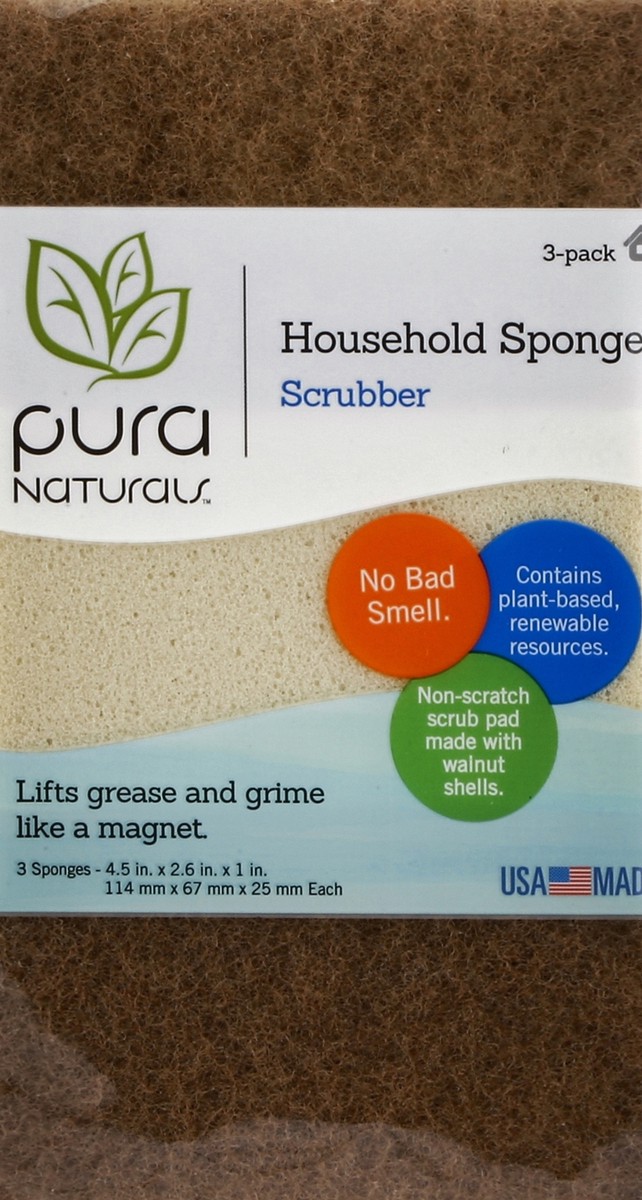 slide 1 of 5, Pura Naturals Sponges 3 ea, 3 ct