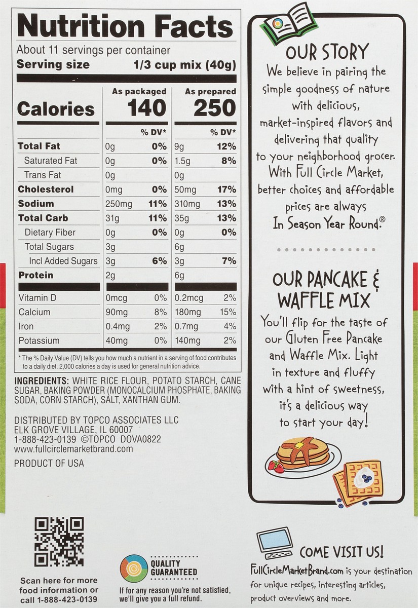 slide 5 of 9, Full Circle Market Gluten Free Pancake & Waffle Mix 16 oz, 16 oz