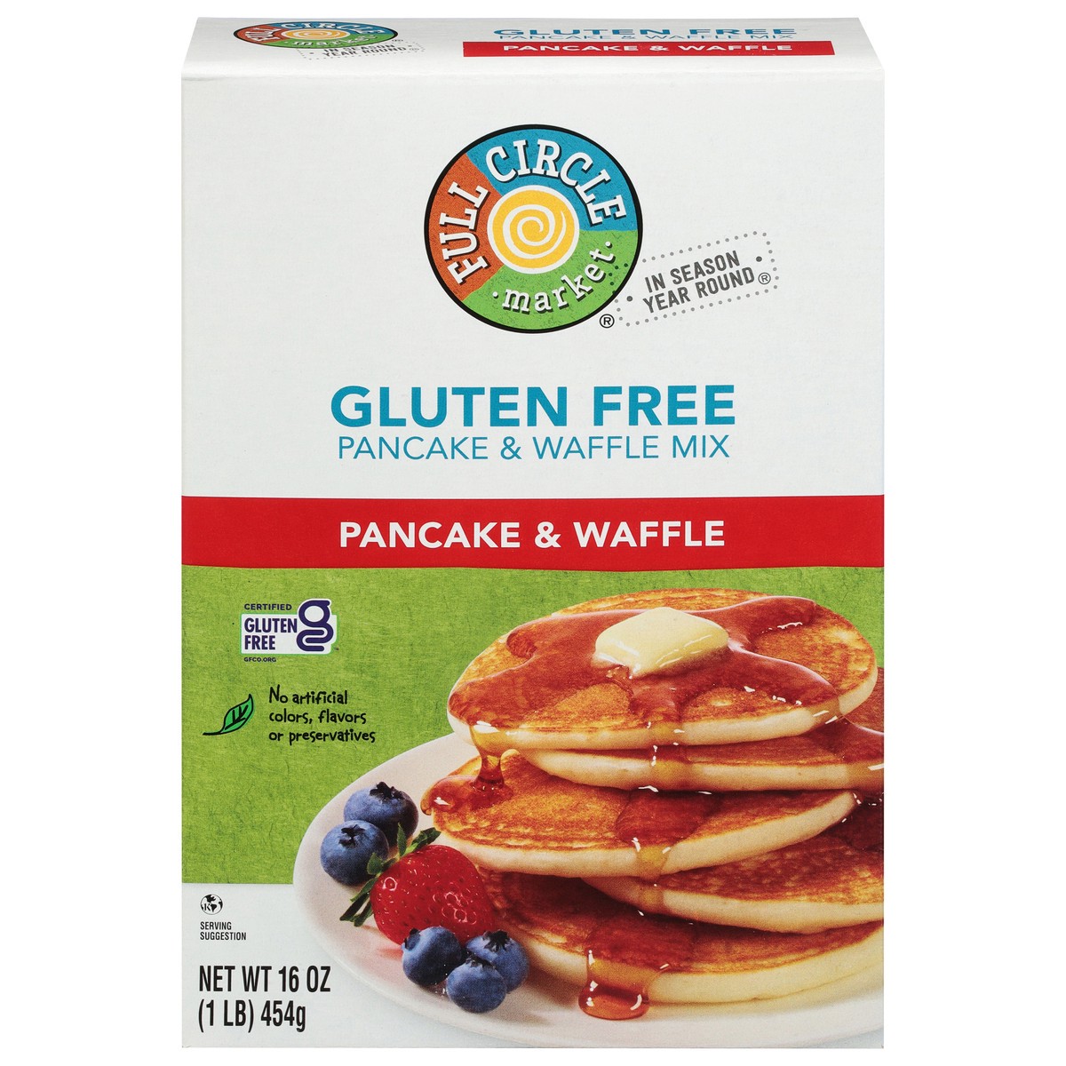 slide 1 of 9, Full Circle Market Gluten Free Pancake & Waffle Mix 16 oz, 16 oz