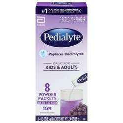 Pedialyte Grape Electrolyte Powder 8 - 0.3 oz Packets