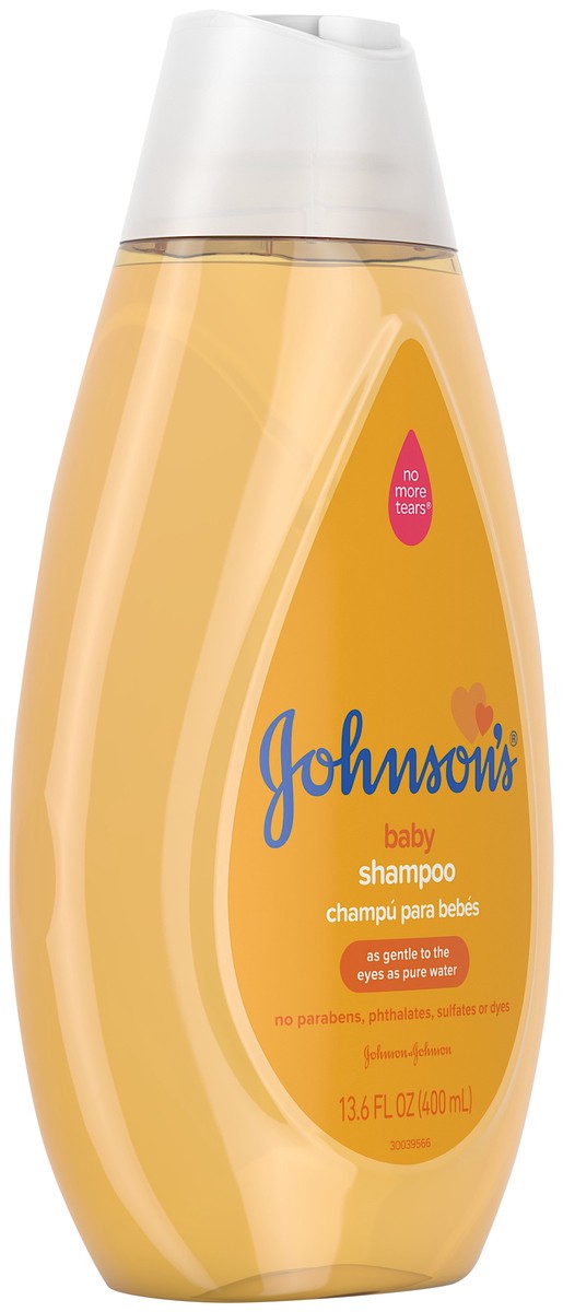 slide 6 of 9, Johnson's Shampoo with Tear-Free Formula, Hair Shampoo for Baby's Delicate Scalp & Skin Gently Washes Away Dirt & Germs, Free of Parabens, Phthalates, Sulfates & Dyes, 13.6 fl. oz, 13.60 fl oz