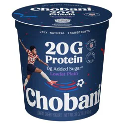 Chobani 20g Protein Lowfat Greek Yogurt Plain 32oz