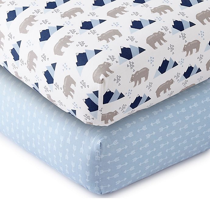 slide 1 of 4, Levtex Baby Fitted Crib Sheets - Trail Mix, 2 ct