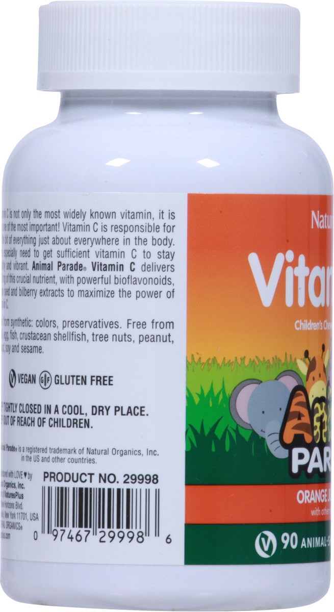 slide 5 of 9, Nature's Plus Natures Plus Source of Life Animal Parade Vitamin C Natural Orange Juice Flavor Chewable Tablets, 90 ct