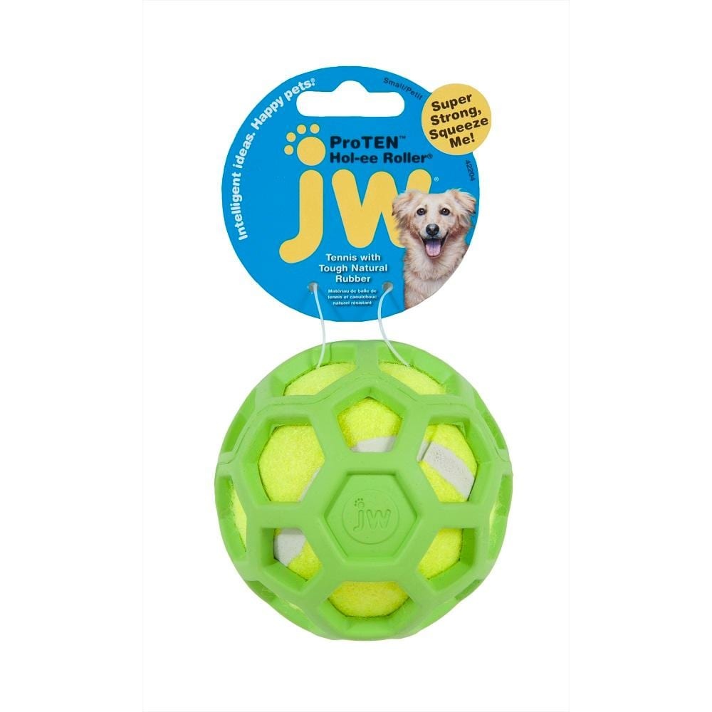 slide 1 of 1, Jw Pet Proten Holee Roller Rubber Tennis Ball, 1 ct