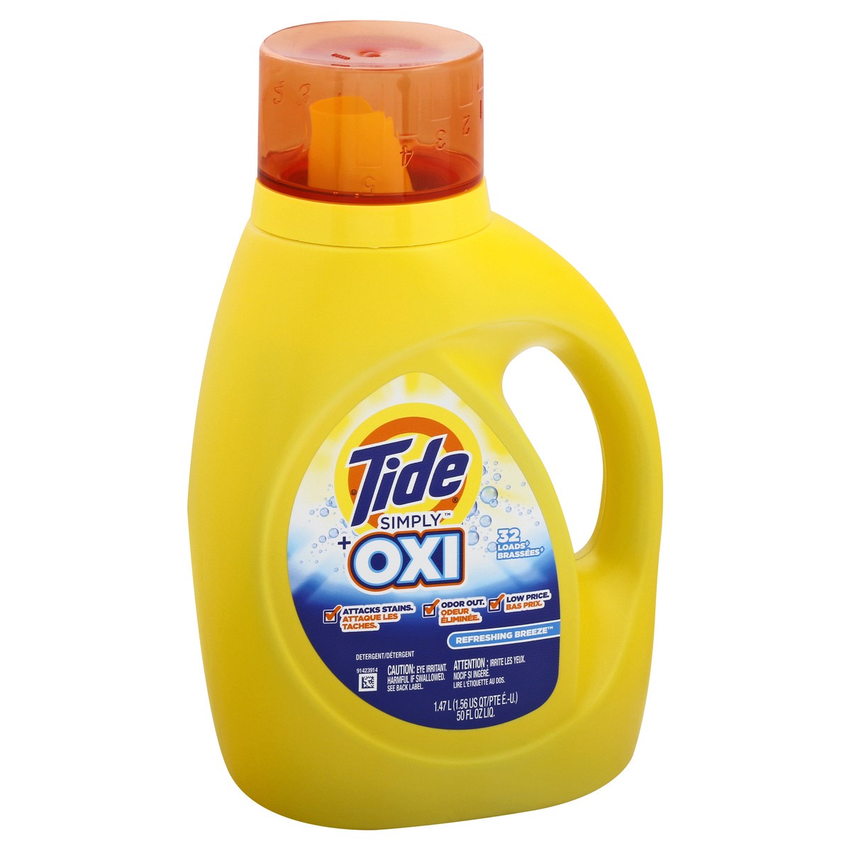 slide 5 of 9, Tide Simply + Oxi Refreshing Breeze Detergent 50 oz, 50 oz