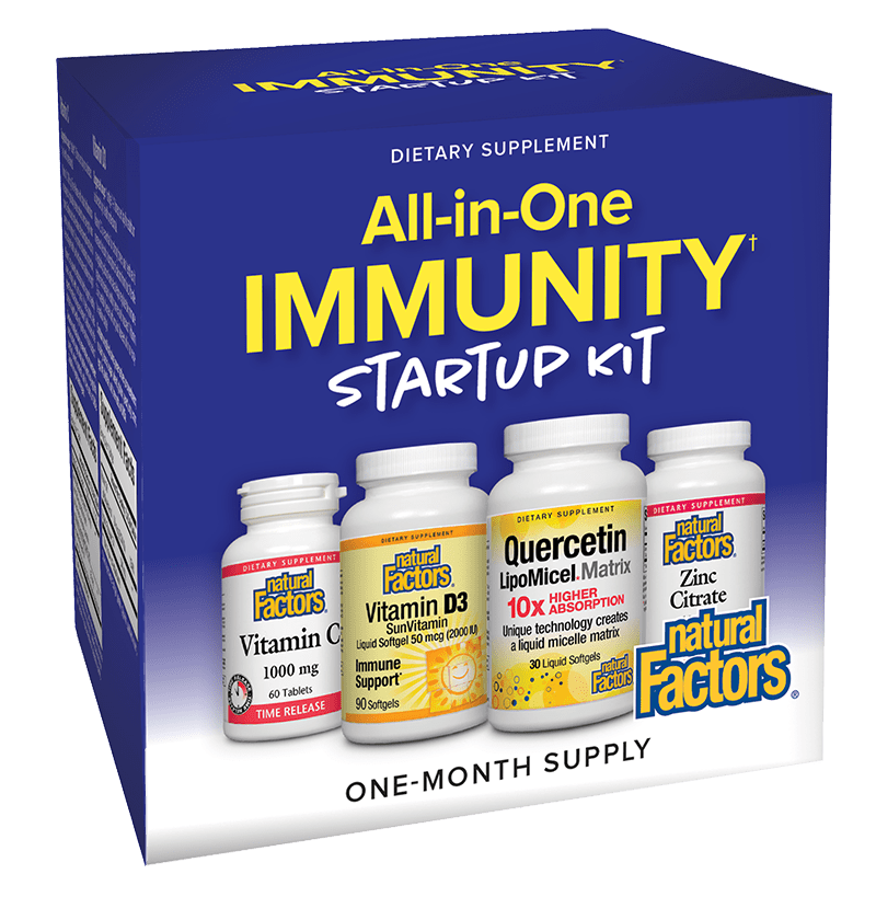 slide 1 of 1, Natural Factors All-In-One Immunity Startup Kit, 1 ct