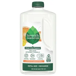Seventh Generation Dish Liquid Soap Clementine Zest Lemongrass 50 oz