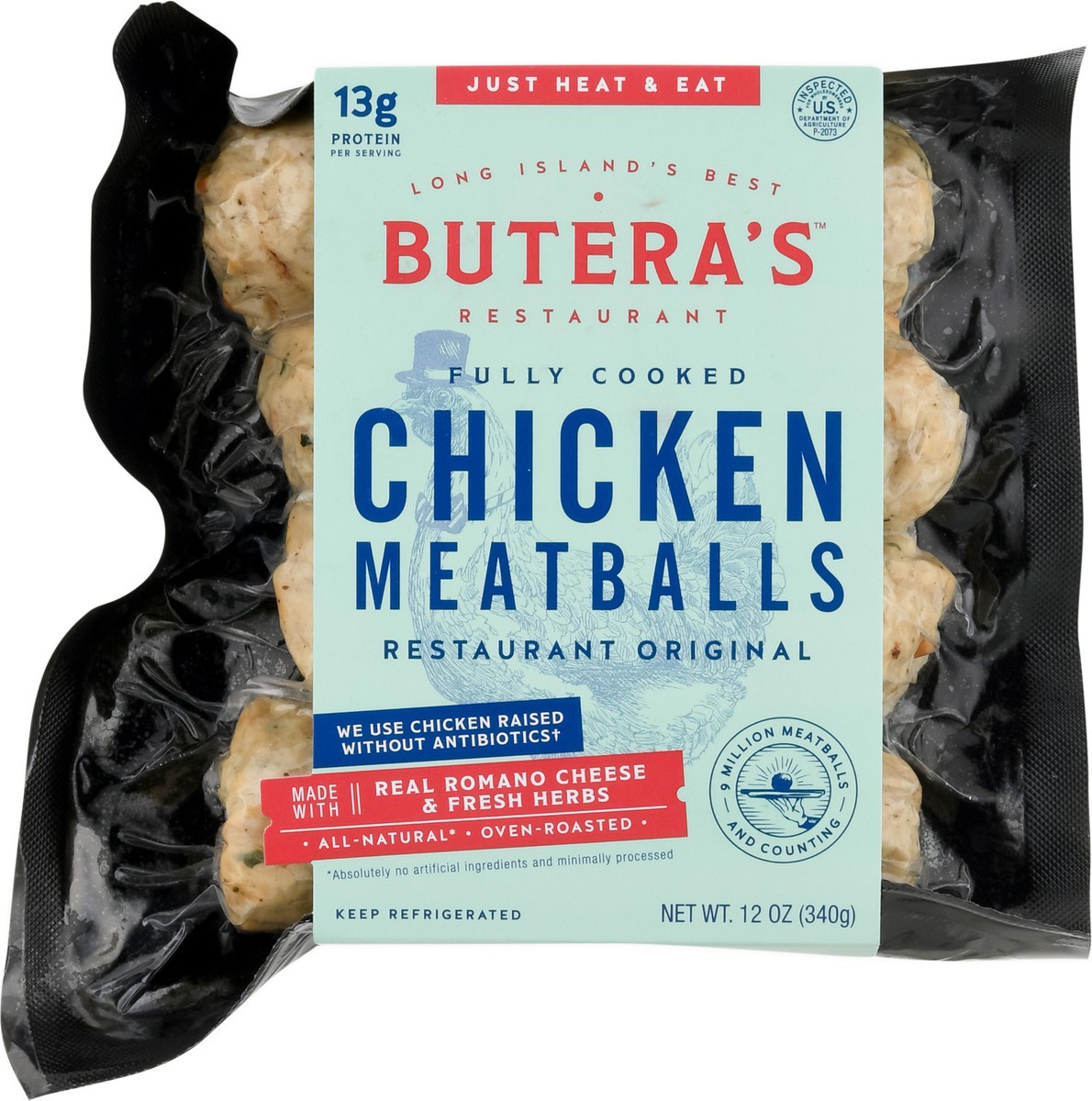 slide 8 of 13, Butera's Chicken Meatballs 12 oz, 12 oz