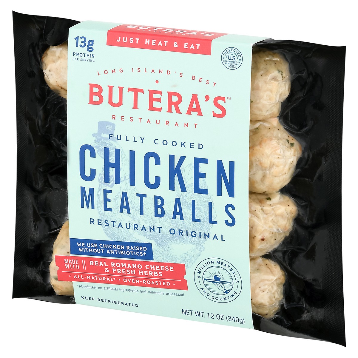 slide 10 of 13, Butera's Chicken Meatballs 12 oz, 12 oz