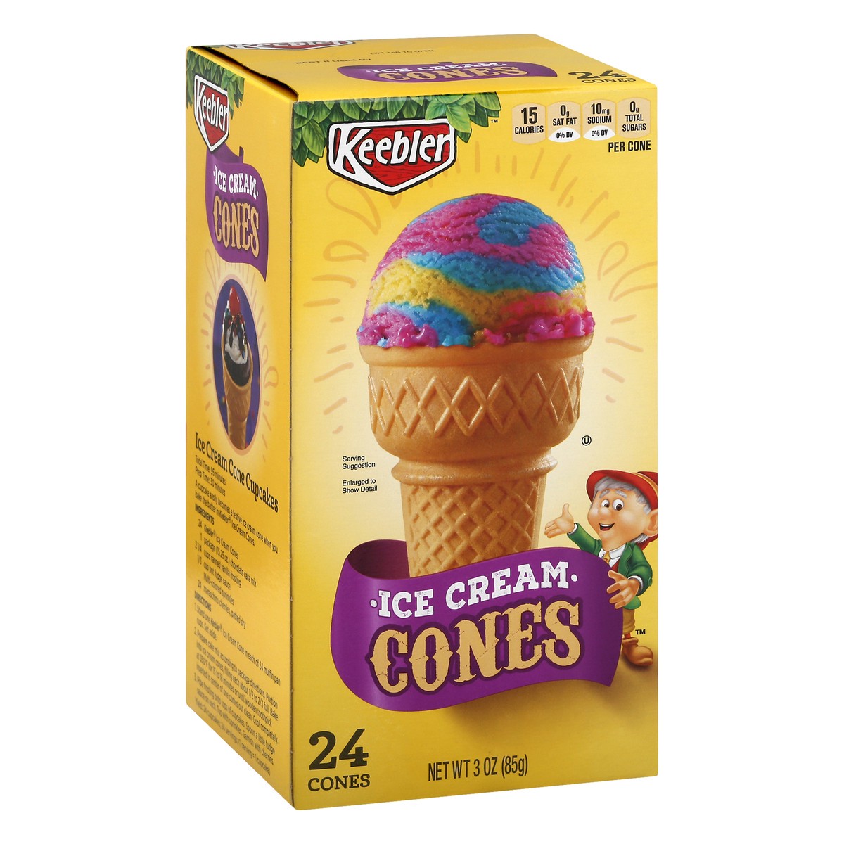 slide 2 of 9, Keebler Ice Cream Cones 24 ea, 24 ct